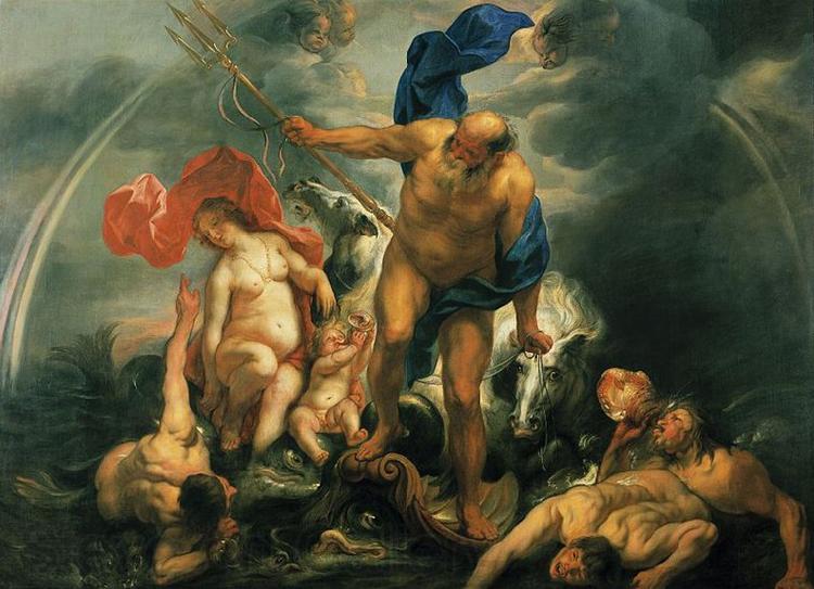 Jacob Jordaens Neptunus en Amphitrite in de storm Norge oil painting art